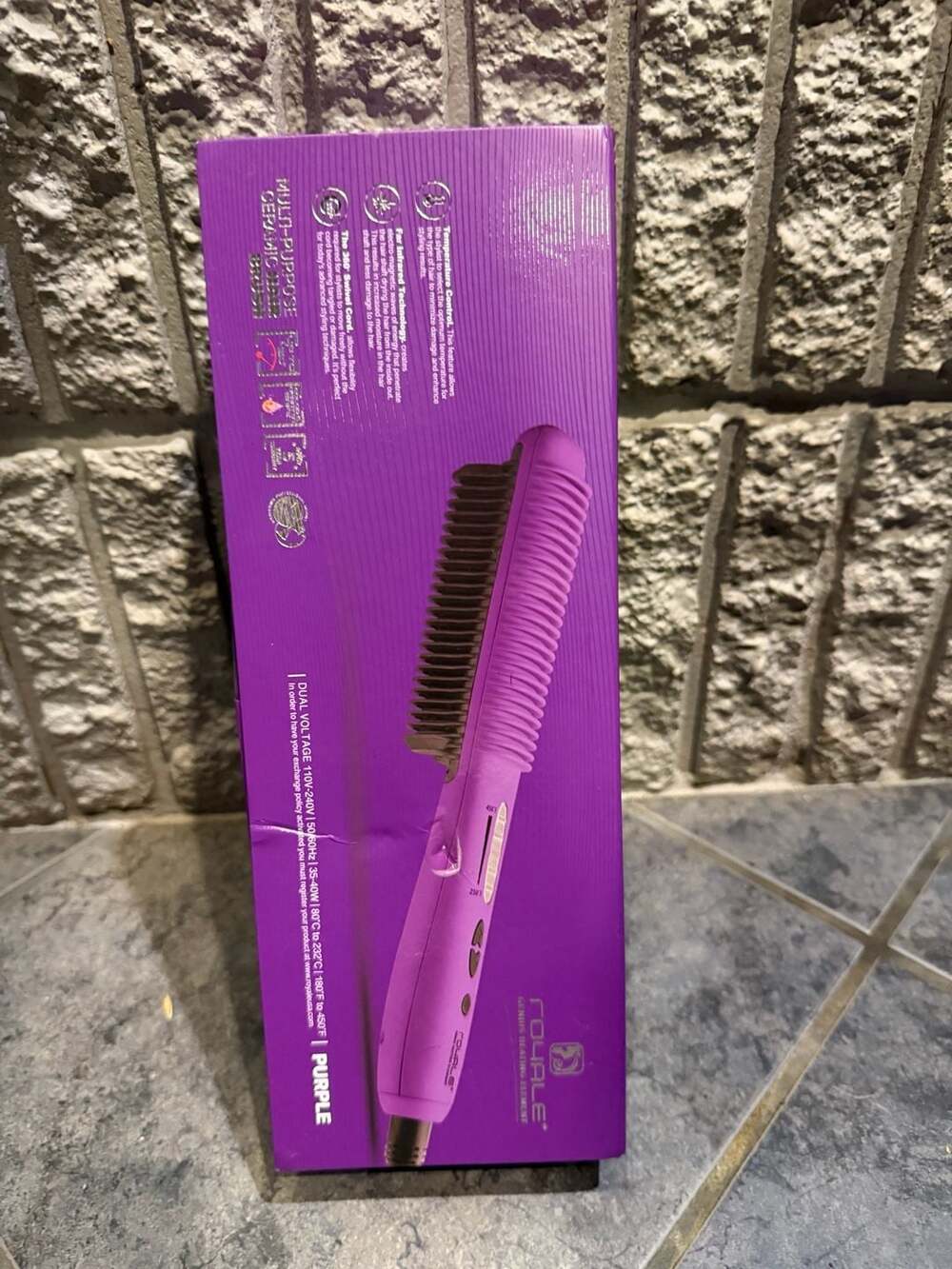 Royale Multi-Purpose Ceramic Hair Brush Purple